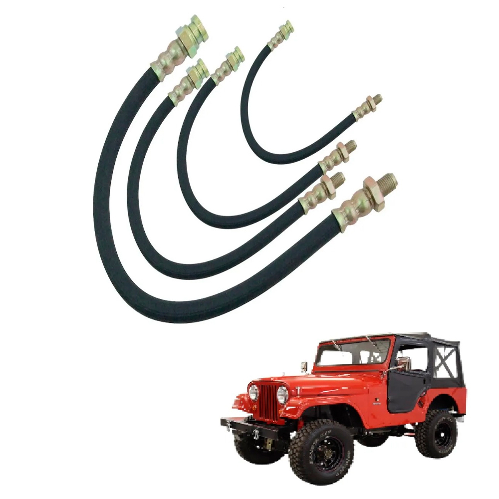 Jogo de Flexível de Freio Jeep Willys  e Jeep Ford CJ5 com freio Original