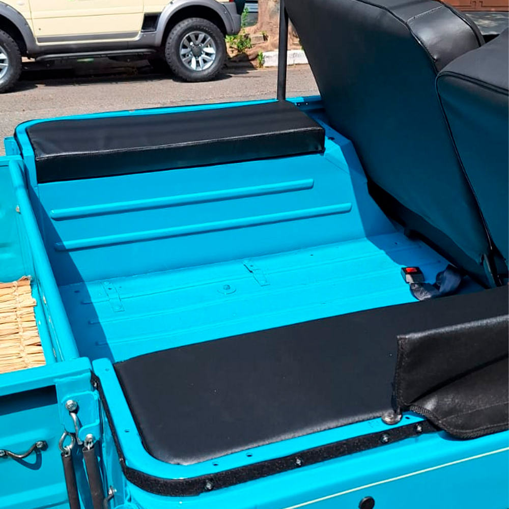 Par de Bancos Laterais Jeep Willys CJ5  (com Lona da capota e espuma náutica)