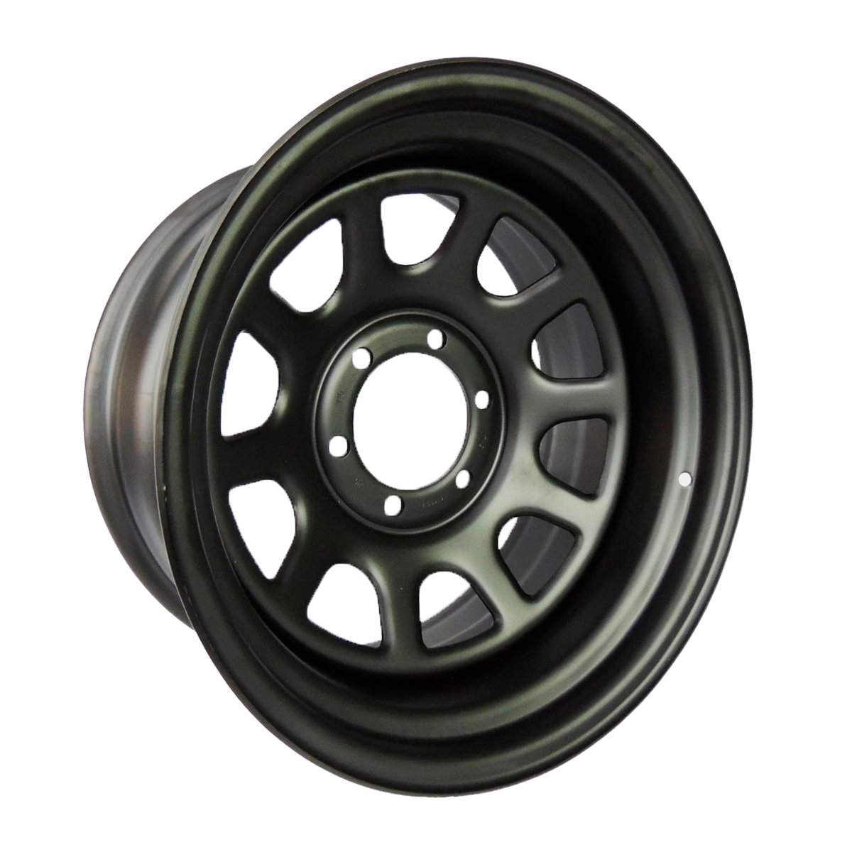 Roda 16x8 6x139.7 Daytona Black Aço Estilo Mangels offset -30 Toyota Bandeirante Hilux S10 Triton L200 Engesa Troller