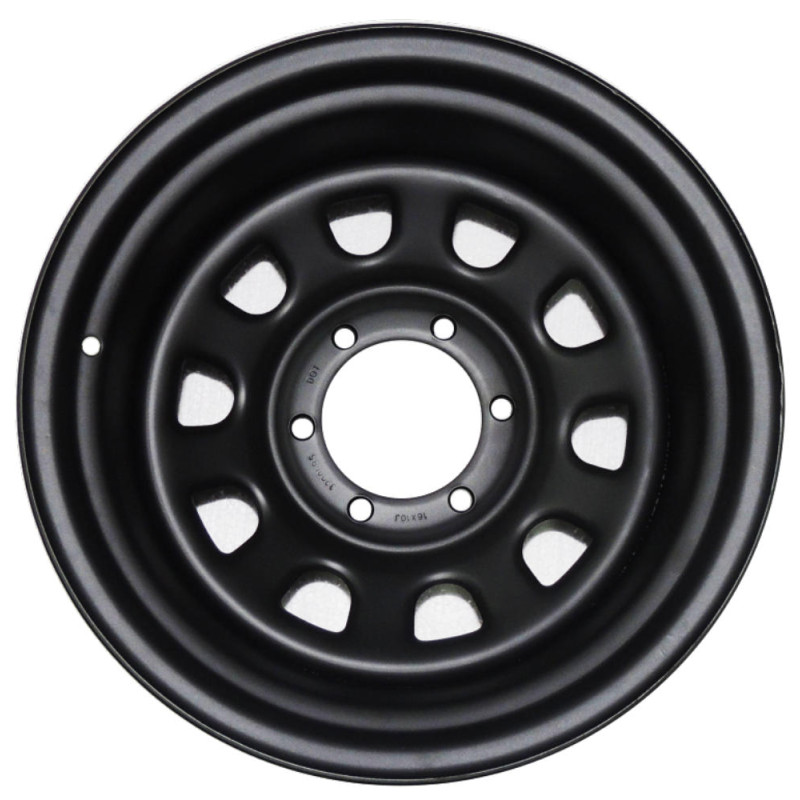 Roda 15x10 6 Furos de 139.7 Daytona Black em Aço (Reforçada) Estilo