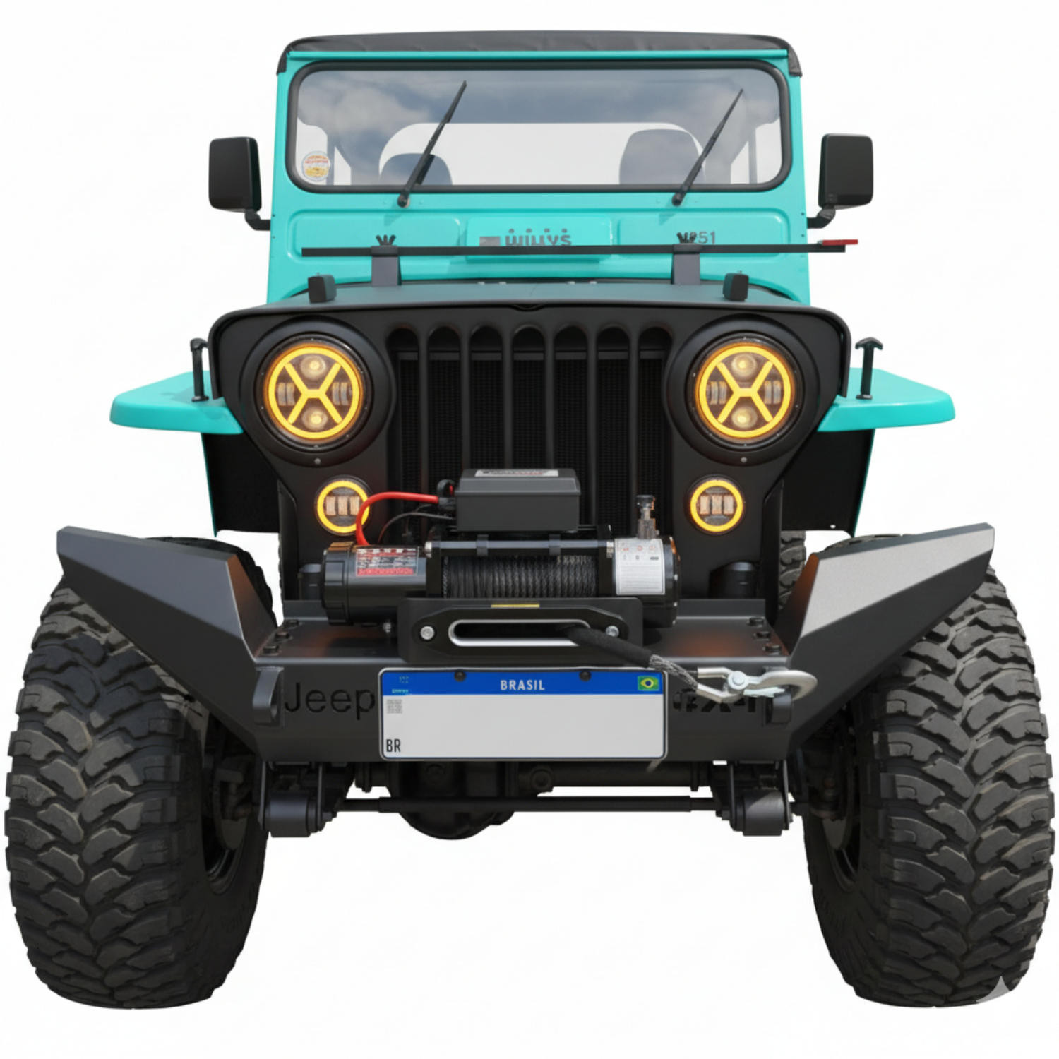 Para choque Dianteiro Jeep Willys CJ3 e CJ5 Todos