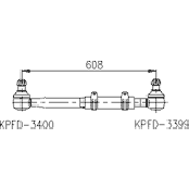 Barra de Direção Lateral Esquerda F1000 / 1992 em Diante (KPFD-3374) (nº original BF2C3304A)