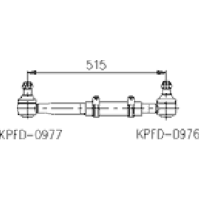 Barra de Ligação da direção Ranger 4x2 - 4x4 Até 1997 (KPFD-3376) (nº original F2TZ3304C)