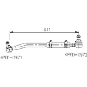 Barra da direção Lateral Esquerda F100 - F1000 / 1968 a 1991 (KPFD-0971B) (nº original C5TZ3280A)