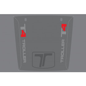 Adesivo Capo Cinza com dois logo T4 dois logo Troller e logo T Brilhoso Troller 2015/