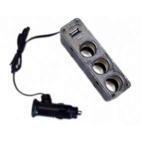 Triplicador Voltagem Automotivo (Recarregador USB 3 Entradas )   Ref : 3317/SA  