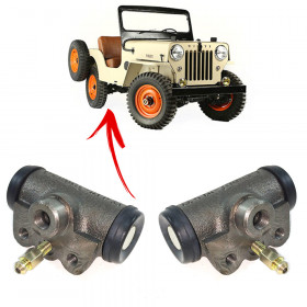 Kit com 2 Cilindro de Freio de Roda Traseiro Direito e Esquerdo para Jeep Willys MB, GPW, M38, CJ2A, CJ3A E CJ3B - 03695