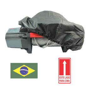 Capa de Guincho para Guincho 8000, 9000, 12000, 13000 lbs - Universal Grátis: Adesivo Brasil + Adesivo Este Lado Para Ci