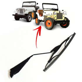 Haste / Braço com Palheta do limpador original de Para-brisa para Jeep Willys - Compatível também com Limpador Manual