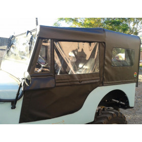 Capota Gaucha Fixa Preta para Jeep Willys CJ3A de 50 á 53 / CJ3B 54