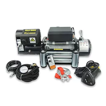 Guincho Elétrico Winch 9.000lbs 12V Pro Line c/ Compressor de Ar + Controle Sem Fio