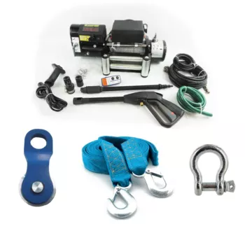Combo Guincho Winch 12000lbs WAP + Controle Remoto + Patesca 12T + Cinta 5M 4T + Anilha
