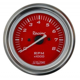 Contagiro, Tacômetro DIESEL 8000 rpm com ajuste Universal  ø=60mm Vermelho (w41.058R)