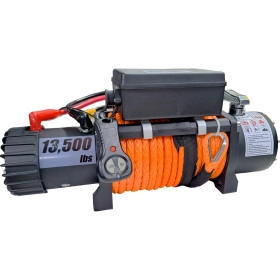 Guincho Elétrico 13.500lbs Cabo de Kevlar Carbon U.S.A. c/ 2 Controles p/ Jeep Rural F75 Troller L200 Hilux Bandeirante