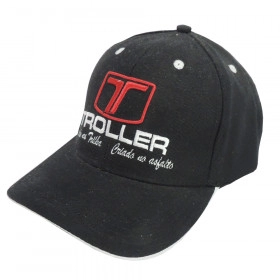Boné Preto bordado com Logo Troller e fivela metálica ajustável