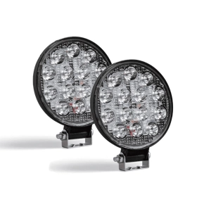 Par de Faróis de LED 14 Leds 11 cm 42 whats 12v/24v/36v