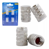 Tampa Valvula Bico Pneu Aluminio 4 Un. Universal Carro Moto