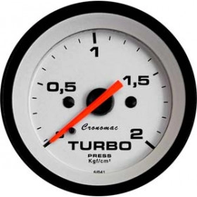 Pressão do Turbo 1 Kgf/cm² ou 2Kgf/cm²  - ø=60mm - Cronomac Street Branco