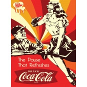 Quadros Decorativos Retro (Imagens Retro) - Tema: Coca-Cola The pause - Ref: 7088/SA