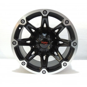 Roda de Liga Leve Aro 16x8 6 Furos de 139.7 para Pick-up, Troller, Stark - Modelo TUFF - Off set -12 (Reforçado para trilhas)