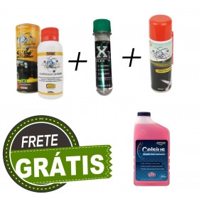 Car Preventive Kit - 1 Alfa-X + 1 Xp3 (Diesel / Álcool ou Gasolina) + Fluido para Radiador + Graxa especial Alfa-X + FRE