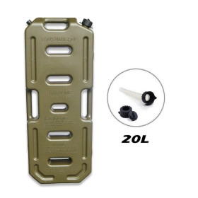 Galão Combustível 20 Litros Jeep UTV Quadriciclo Moto Offroad p/ Água e Diesel - Verde Militar 