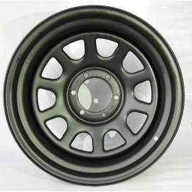 Roda Daytona Black em aço reforçado 17x9 6 furos de 139,7 offset negativo -12 ( Não precisa de espaçador de roda) 