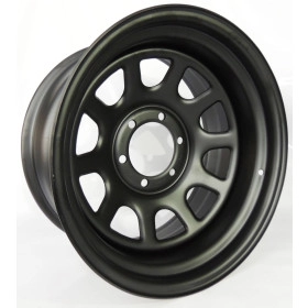 Roda 16x8 6x139.7 Daytona Black Aço Estilo Mangels offset -30 Toyota Bandeirante Hilux S10 Triton L200 Engesa Troller