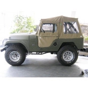 Capota Jeep Conversível Bege Iraque p/ Jeep Willys CJ5  - mais leve e prática  (Atlântida)