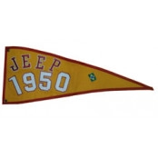 Bandeira decorativa para Jeep ano 1950 bordada