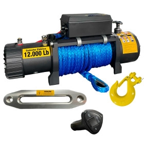 Guincho 12.000 LBS Cabo Kevlar  Controle Remoto com Fio Marca WINCH