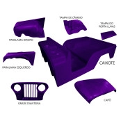 Carroceria em Fibra Roxo Jeep Willys 55 à 83 Cj5 (Completa sem o quadro) - Cor especial sob encomenda