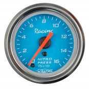 Pressão NITRO 0-16 PSI (X100) ø=52mm Rosca =Bico 8mm  Azul (W04.416R)