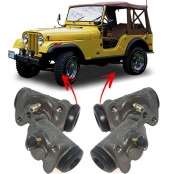 Kit completo 4 Cilindro de Freio Dianteiro / Traseiro / Direito / Esquerdo para Rural e Jeep Willys CJ5 / CJ6 1955 em di