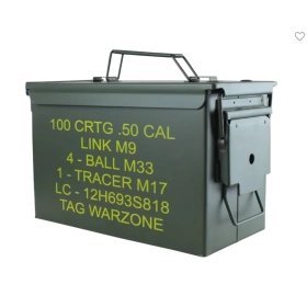 Caixa de Munição Americana (Sem Munição) - Ideal para Ferramentas ou Decoração de Ambiente