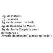 Kit do Motor Caravan e Grand. Caravan 3.0L V6 12V B1. 6G72 (DODGE) ( Jogo de Pistões, Anéis, Biela, Mancal, Retentor e A