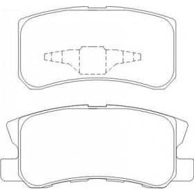 Pastilha de Freio Traseira - Mitsubishi Pajero Full - 90,8 x 44 x 15,5 / 111,4 x 44,9 x 15,5 - PW 385