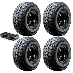 Combo com 4 Pneus 33x12,5r15 Gt Radial Mt lateral Reforçada- Grátis 4 Tampas de Válvula de Pneu
