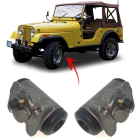 Kit com 2 Cilindro de Freio Dianteiro Direito + Esquerdo para Rural e Jeep Willys CJ5 / CJ6 1955 em diante - 649948 / 64