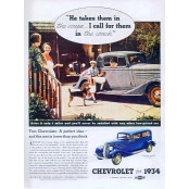 Quadros Decorativos Retro (Imagens Retro) - Tema: Chevrolet 1934 - Ref: 7065/SA