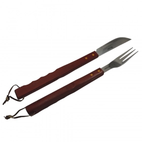 Kit Churrasco Western - 1 Faca e 1 Garfo para Churrasco