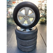 Jogo com 4 Pneus 225/65 R17 XBRI 80% Vida Ùtil + 4 Rodas Liga Leve Aro 17 5 Furos 114,3 Suzuki 