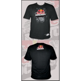 Camiseta Red Bull manga curta na cor Preta Tamanho G modelo Oficial do motocross e do off-road