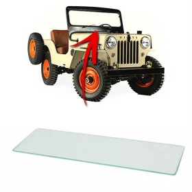 Vidro Incolor  para o Quadro de Para-Brisa com vidro fixo  para Jeep Willys CJ3 (Quadro e Vidro Fixo)
