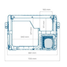 Geladeira Automotiva / Refrigerador Móvel WAECO CFX 50 - 46 Litros - Quadrivolt: 12V e 24V / 100-240