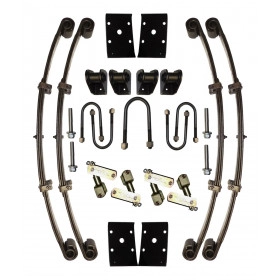 Kit de Suspensão feixe de mola Toyota completo para Jeep Willys Rural e F-75 com Jumelos Articulados / Jumelo Revolver - Canela Grossa