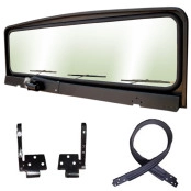KIT Quadro de Parabrisa Especial 3 Limpadores Jeep Willys CJ5 CJ6 + Dobradiças Superiores + Borracha de Apoio do Quadro