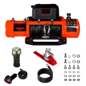 Guincho Elétrico 14.500 lbs Winch Super com Cabo de kevlar Especial e 2 Controles Remoto