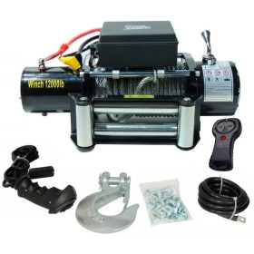 Guincho Elétrico Winch 12.000lbs 12v Linha Pro 4X Linha Profissional - PARA FROTAS - Solenoide - Grátis controle
