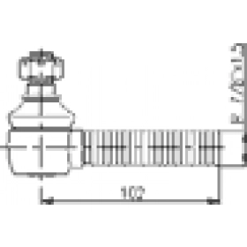 Terminal de Direção Direita F1000 - 1000 De 1968 a 1991 (KPFD-0972)(Nº original Z8TU.3289A) 